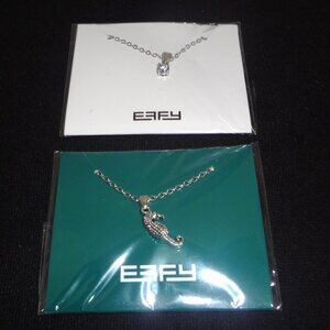 Effy Alligator Charm Necklace and Effy Lt Blue Necklace